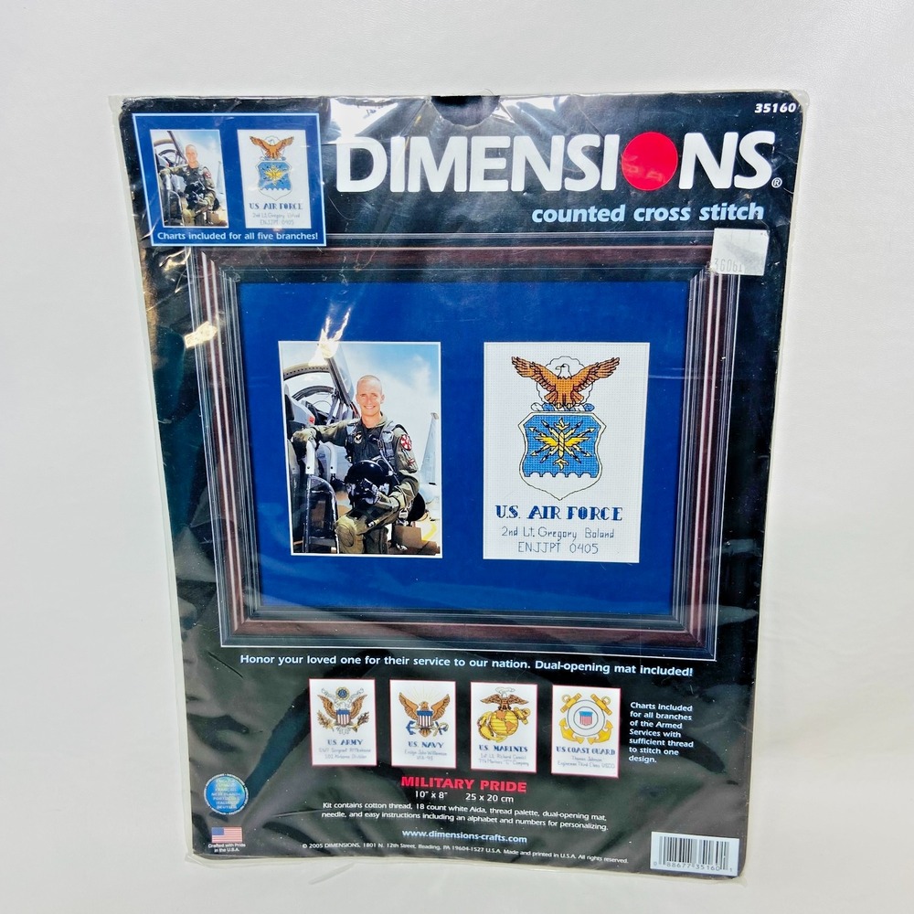 Dimensions Military Pride Counted Cross‎ Stitch Kit #35160 Complete All Branches